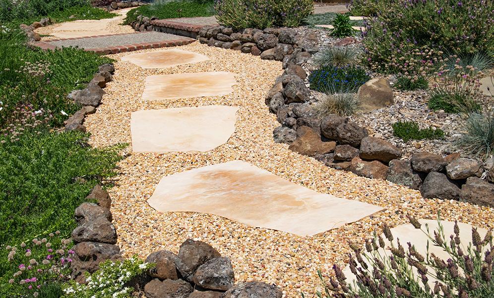 Gravel and Large Flagstone Pieces