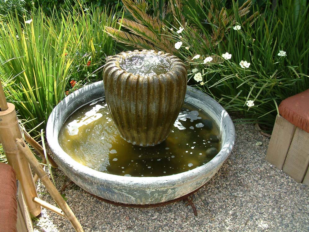 Urn Within Catch Basin